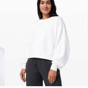 ISO perfectly oversized crop crew terry - white - size 6 or 8